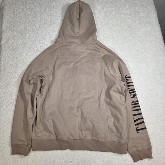 Taylor Swift The Eras Tour Pullover Graphic Hoodie Taupe Oversized Size XL - Picture 4 of 8